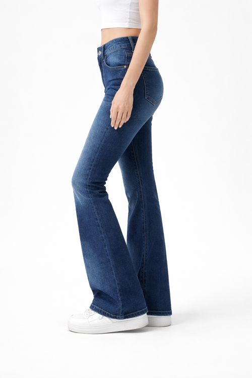 Dark Blue Flare Jeans