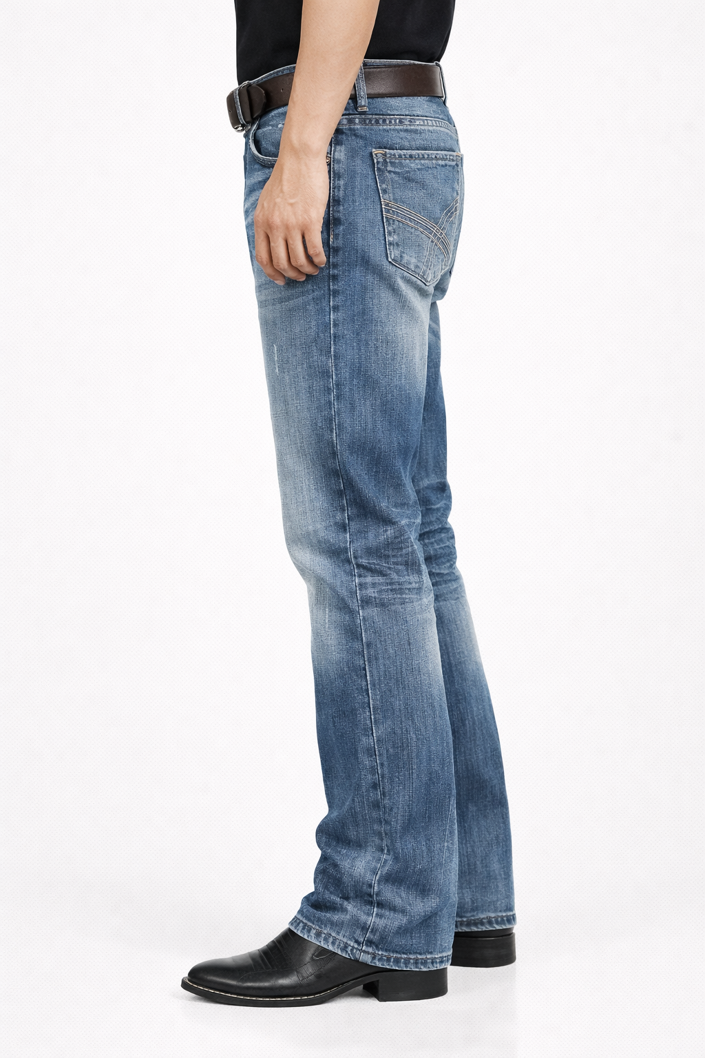 Washed Blue Bootcut Jeans